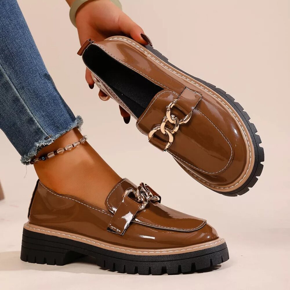 Chain Decor Chunky Loafers